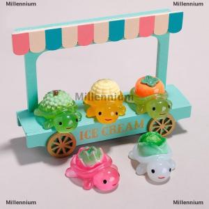 [COD] Millennium 10pcs Landscaping Resin Crafts Glowing Turtle Garden Fish Tank Miniatures Ornaments Mini Luminous Fruit Turtle Home Decoration