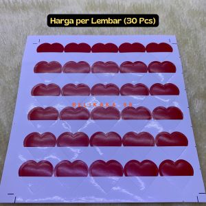 (1 LEMBAR ISI 30 DAN 32 PCS) STICKER PIPI MERAH PUTIH KEMERDEKAAN RI / STIKER PIPI MERAH PUTIH