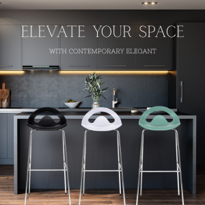 SG Phoenix Cocktail High Bar Stool with bag holder Modern and Elegant Design 5 colours by Thehomeshoppe