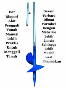 Bor Biopori Alat Pelubang Tanah - Bor Biopori Spiral Termurah / Alat Bor Tanah Manual Untuk resapan air / Alat Bor tanah Resapan Air / Biopori Bor Pelubang Tanah