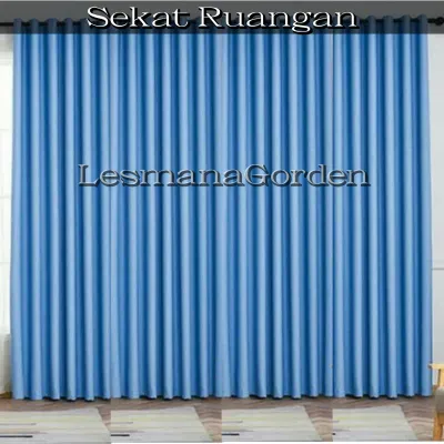 Gorden sekat ruangan tamu masjid rumah ukuran 2m-3m kain blackout tebal abu tua
