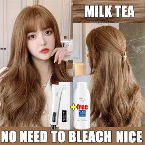 【No need to bleach】Hair Dye 6 Popular Hair Color Plant Essence Does Not Stimulate The Scalp Hair Color Permanent Herbal Dye Bubble Hair Dye 100ml*2