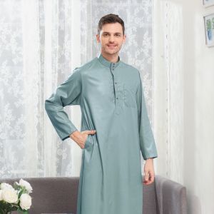 Gamis jubah laki-laki dewasa dan remaja lengan panjang polos katun premium terbaru jubah DUBAI elegant mewah