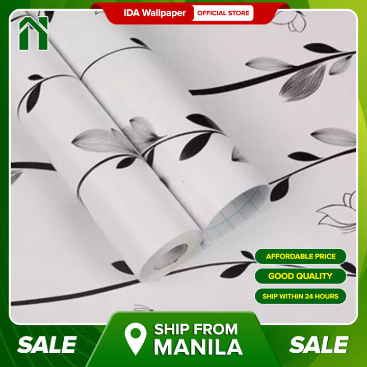 IDA Wallpaper 10Mx45CM Floral Design PVC Self adhesive Waterproof