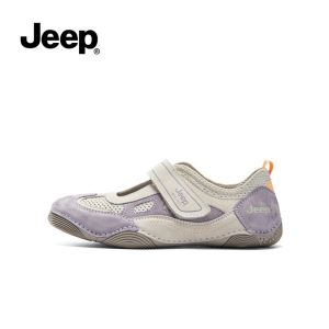 Jeep Mary Jane womens 2025 spring/summer new shallow flat shoes Velcro ballet shoes casual training shoes