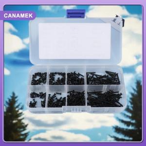 【CANAMEK】 400 800PCS 1 Set M2 Black Self Tapping Screw Assortment Kit Locking Screws And Wood Screws