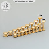 Đinh Tán Vít Chicago Ren Vặn Đầu Lồi Chữ I Đồng Thau Đúc Phụ Kiện Làm Đồ Da Thủ Công Handmade DIY