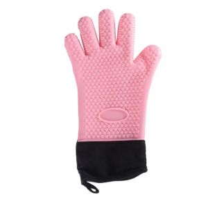HENRYQ Heat Resistant Oven Gloves Flexible Double Layer Kitchen Gloves Kitchen Bar Supplies Silicone Baking Gloves For Microwave