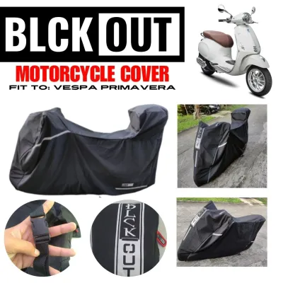 Vespa Primavera Motorcycle Cover by BLCKOUT Waterproof Motor Cover Convertible to with Top Box and without Top Box
