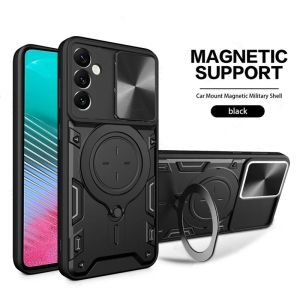 Ốp chống sốc giáp cho Samsung Galaxy M55 M35 M15 M 35 samsungm55 5g đẩy kéo trượt camera cứng bảo vệ viền nâng PC Vỏ điện thoại đứng giá đỡ xô nắp lưng samsungm35 5g