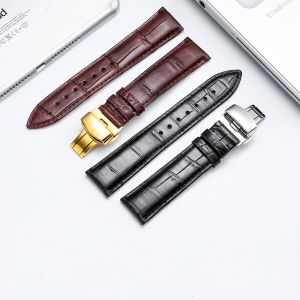 Dây da đồng hồ nam nữ DA BÒ XỊN khóa bướm bấm size 12mm 14mm 16mm 18mm 20mm 22mm 24mm cho đồng hồ casio orient tissot seiko dw citizen patek philippe omega ls05 fossil ck skmei michael kors samsung exnato