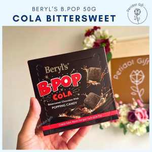 Beryls B.Pop Bittersweet Chocolate 50g - Fresh Mint / Cola / Lemon - Popping Candy Coklat Halal