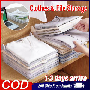 10PCS Clothes Folder Lazy Folded Clothes Organizer Wardrobe Organisers Folder Board for Household Bedroom Office Files Organizer Storage Jeans T-shirt Anti-wrinkle Board