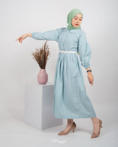 Lavvon Midi Dress Wanita Katun Jepang Busui Friendly HARUKA