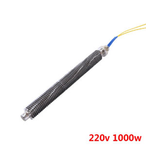 16*280mm 1KW 220V Single Head Fin Heating Element Cartridge Heater Electric Heating Tube with FinHeat Sink Air Heating Rod