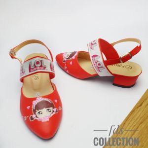 Sepatu Anak Tk Perempuan Hak 3 cm USIA TK SAMPAI SD Motif Tali Belakang