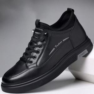[Free Shipping] MenS Soft-Soled Leather Shoes Same Style As The Autumn/Winter Collection Versatile And Trendy Casual Sneakers