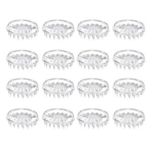 12/16Pcs Comfortable Touch Carpet Protector Clear Caster Cup Plastic Chair Leg Covers for Sofas Tables