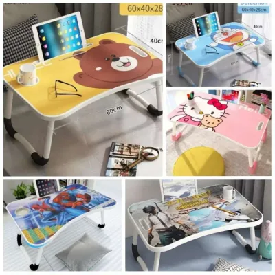 (475CM X 295CM X 215CM) Meja Lipat Laptop Karakter / Meja Belajar Anak Polos / Folding Table Karakter / Meja Lipat Portable Belajar Anak TK / SD Serbaguna Untuk Laptop / Ngaji Karakter Lucu