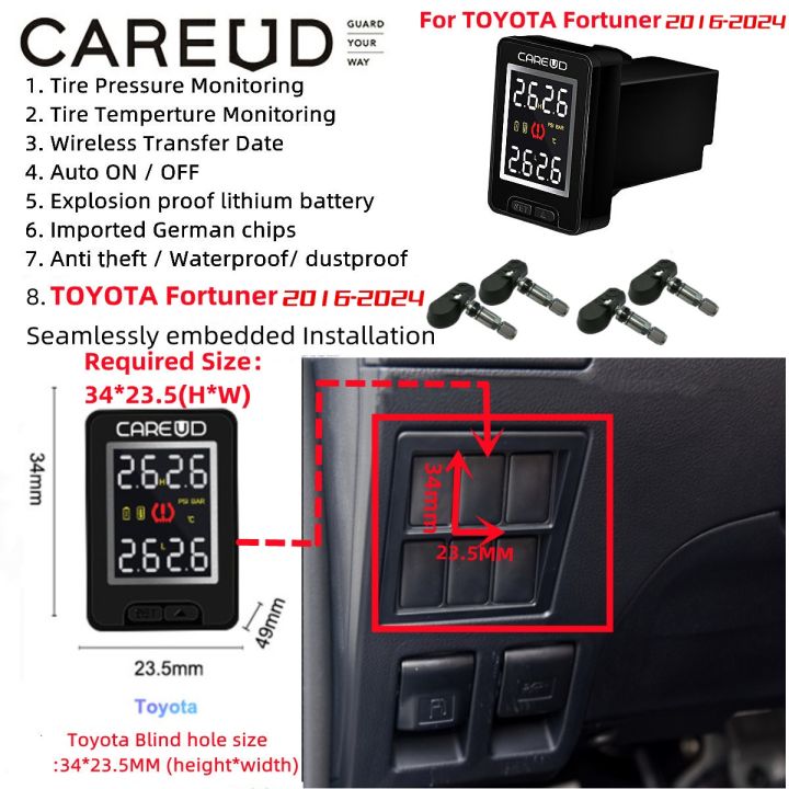 CAREUD U912TJ Internal TPMS Car TPMS Car Tire Pressure Monitoring
