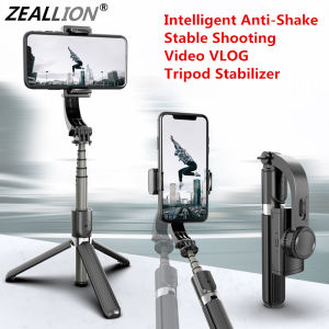 Zeallion Anti-Shake Handheld Stabilizer Selfie Stick Bluetooth Remote Control Tripod 360° Adjustable Selfie Stand Holder Vlog Live Show For iPhone Xiaomi Samsung Vivo Oppo Realme