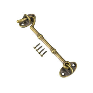 FPXR8 Swivel Window Antique Copper Home Improvement Security Buckle Door Buckle Heavy Duty Window Hardware Cabin Hook Hasp Door Lock Door Bolt