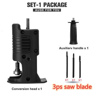 Carller Portable Reciprocating Saw Converter Modified Electric Drill Power Tools Wood Cutting Cutter Adapter