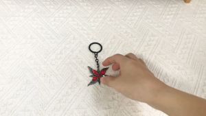 Gaming Peripherals Genshin Impact Genshin Impact Arlecchino Keychain Anime Cos Pendant Give Friend Gift Red Rose Gothic Genshin Impact Necklace