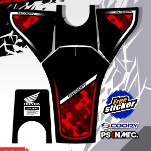 Tankpad Scoopy Striping Scoopy Pelindung Dashboard Striping Scoopy 2020 2021 2022 kode Decal Scoopy Stiker Motor Keren Variasi