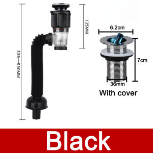 Downcomer With Cover 1 Meter Plastic Pipe Suit 40 50mm PPR Pipe Deodorant For Hand Sink Save Space