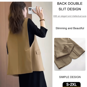[Goddess Style] Temperament And Stylish Suit Vest Womens Stylish Slimming Outerwear Sleeveless Suit Vest