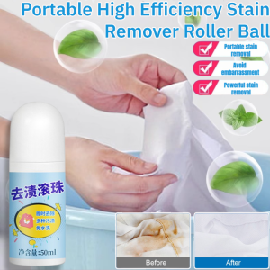 Portable High Efficiency Stain Remover Roller Ball Remove Oil Stains Magic Roller Stain Remover