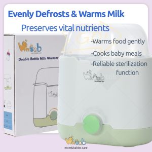 Hntob 3 in 1 Electric Double Milk Bottle Warmer Heater Steam Sterilizer Food Warmer Easy To Use