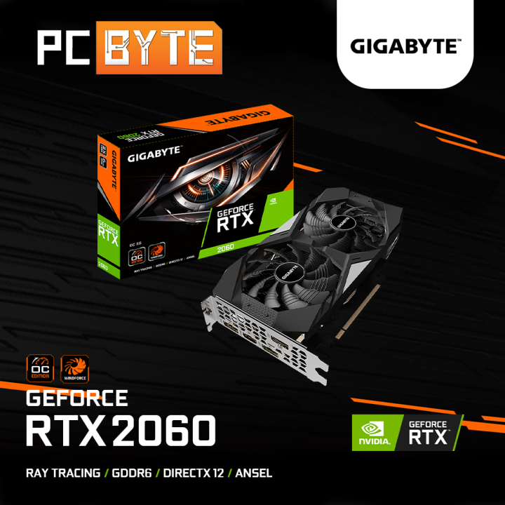 GIGABYTE GeForce RTX™️ 2060 OC 6G | Lazada