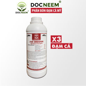 Phân đạm cá Docneem phân cá Fish Emulsion (1 lít) hữu cơ cho hoa hồng rau sạch hoa cây cảnh trong nhà ngoài trời