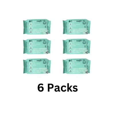 Cloversoft Unbleached Bamboo Pure Water Baby Wipes [40sheets]