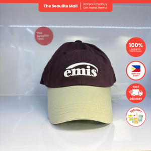 [PH Stock] Emis NEW LOGO MIX BALL CAP (Renewal) BEIGE (wine)