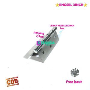 engsel daun jendela ukuran 3 inch
