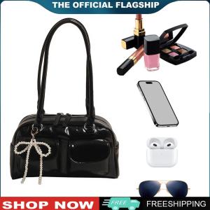 【New Arrival】 กระเป๋าสะพายหนังสำหรับผู้หญิงที่มีจี้ไหล่อินเทรนด์แบ็คมือจับกระเป๋ากระเป๋าเดินทางง่าย ๆ สำหรับใช้ประจำวัน