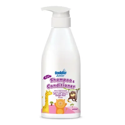 Teddie® Junior Prebiotic baby (Top-to-Toe Wash / 2in1 Shampoo & Conditioner) 500ml Cosway