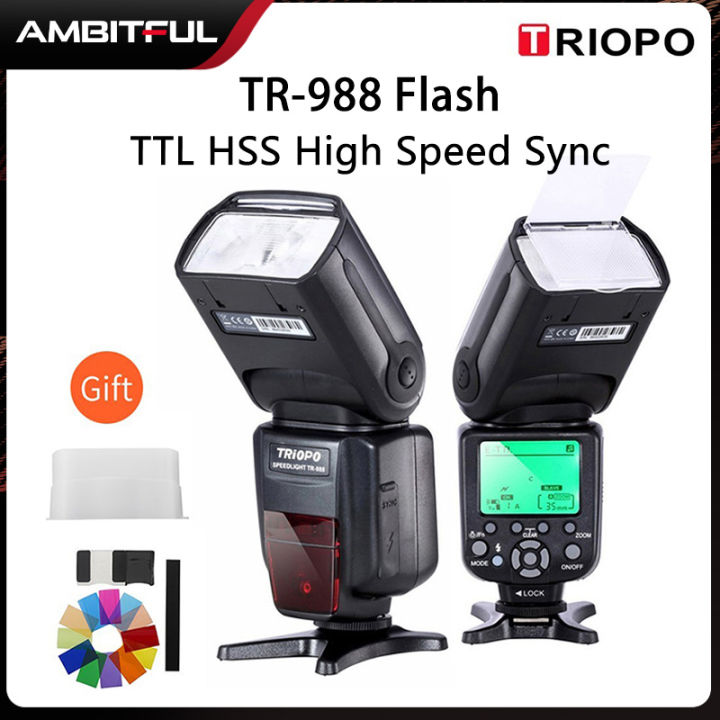 TRIOPO TR-988 TTL HSS High Speed Sync Camera Speedlite Flash for