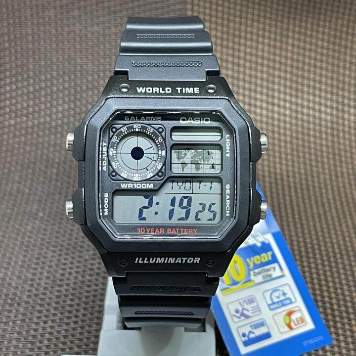 Casio world store time digital watch