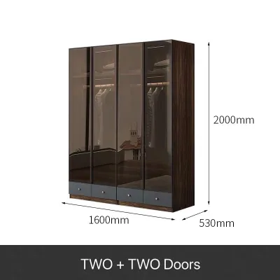 🇸🇬SG Seller🇸🇬Sensor Light Tempered Glass Designer Wardrobe (Incl. Installation)