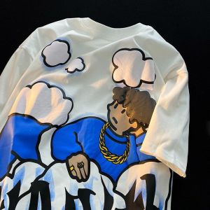 รวมเสื้อยืด Oversize เสื้อคอกลมแขนสั้น สีพื้นสกรีนลายน่ารักๆ เท่ๆ เกาหลีชิคๆ