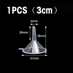 10Pcs Mini Plastic Funnel Transparent Small Funnel for Laboratory Kitchen Perfume Oil Liquid Sub-Packed Funnel Tool