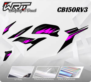 Striping CB150R V3-Stiker Decal CB150R StreetFire Carbon v1