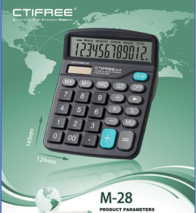 [HCM]MÁY TÍNH 12 SỐ LỚN RÕ XÀI PIN VÀ NĂNG LƯỢNG MODEL M28 (tặng kèm pin) Văn Phòng-Cửa Hàng-Tiểu Thương-Học Sinh