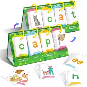 [SG STOCK]English CVC Word Building Flash Cards Phonics Learning Game for Toddlers
