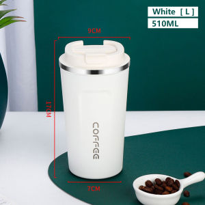 【COD】304 Stainless Steel Portable Reusable Coffee Mug on-The-Go Travel Vacuum Cup Cold/Warm Leak-proof Tumbler Office Home Supplies