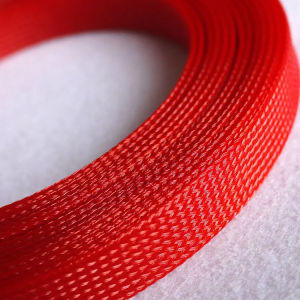 1M PET Expandable Cable Sleeve 2mm ~ 40mm Tight Braided High Density Hardness Insulate Line Protect Wire Wrap Gland Sheath Red